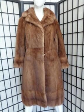 MINT CANADIAN PASTEL MINK FUR COAT JACKET WOMEN WOMAN SIZE 4 PETITE